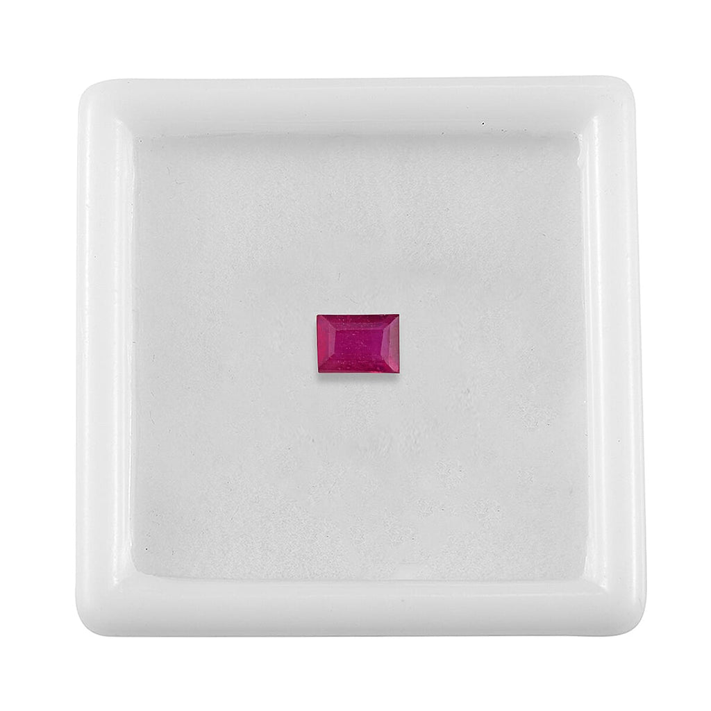 Fissure Filled Ruby Baguette 0.95 Ct.