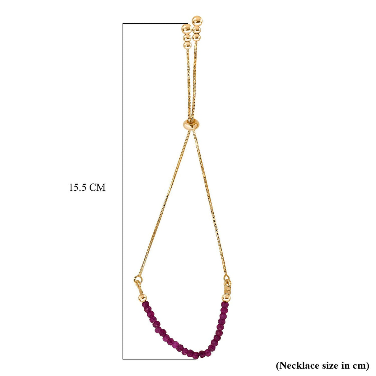 Ruby Bracelet (Size 6.5 - 8 Adjustable) in Yellow Gold Plated Sterling Silver 7.00 Ct. 8323647 5
