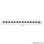 Tucson Special - African Ruby Bracelet (Size 8) in Rhodium Overlay Sterling Silver 43.00 Ct, Silver Wt 14.00 GM
