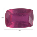 Fissure Filled Ruby Loose Gemstone in Cushion Shape 0.53 Ct.