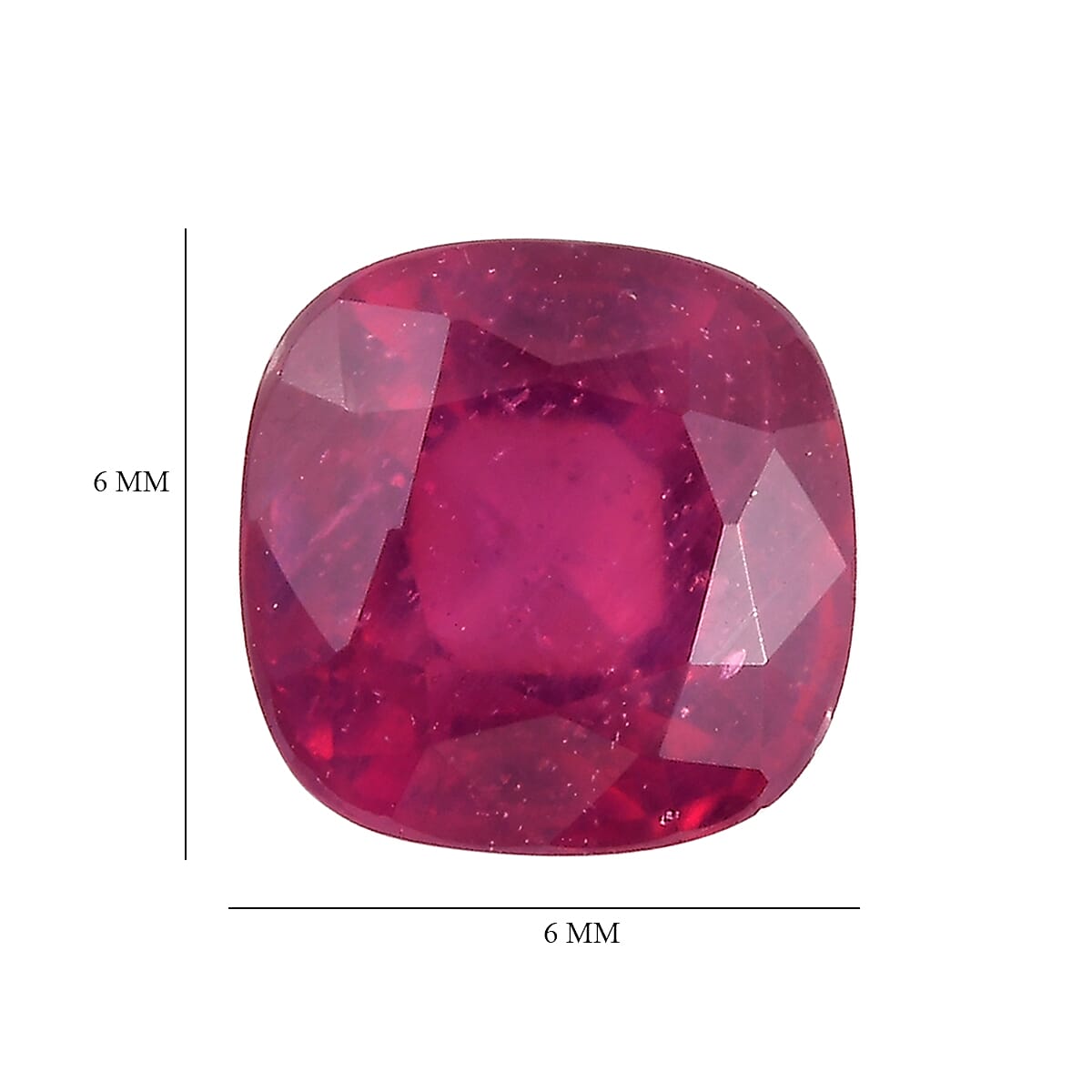 1.01 Ct. Fissure Filled Ruby Loose Gemstone in Cushion Shape 8068357 4