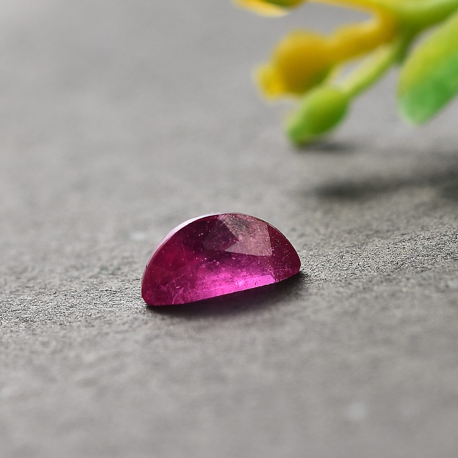 0.58 Ct. Fissure Filled Ruby Loose Gemstone in D Shape 8062383 2