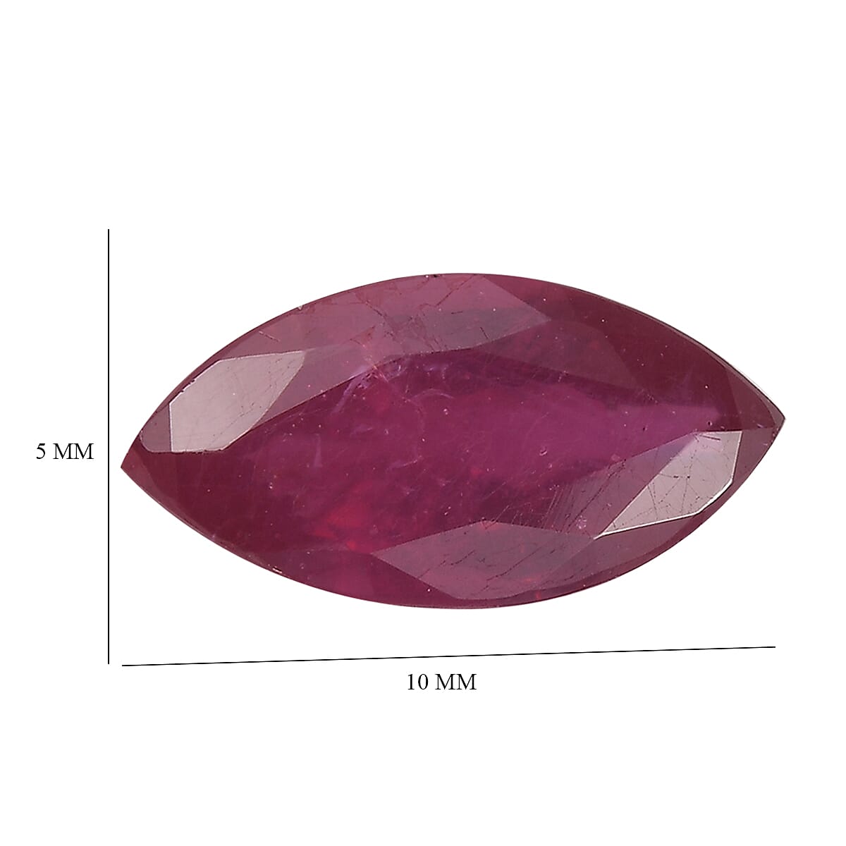 1.18 Ct. Fissure Filled Ruby Marquee Loose Gemstone 8062384 4
