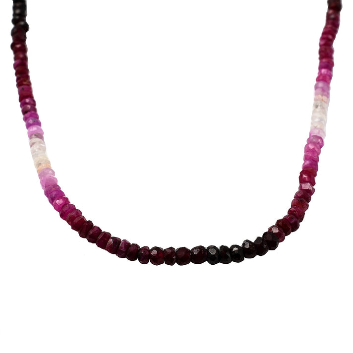 Shades of Ruby Necklace (Size - 20 with Ext.) in 18K Gold Vermeil Plated Sterling Silver 7588159 1