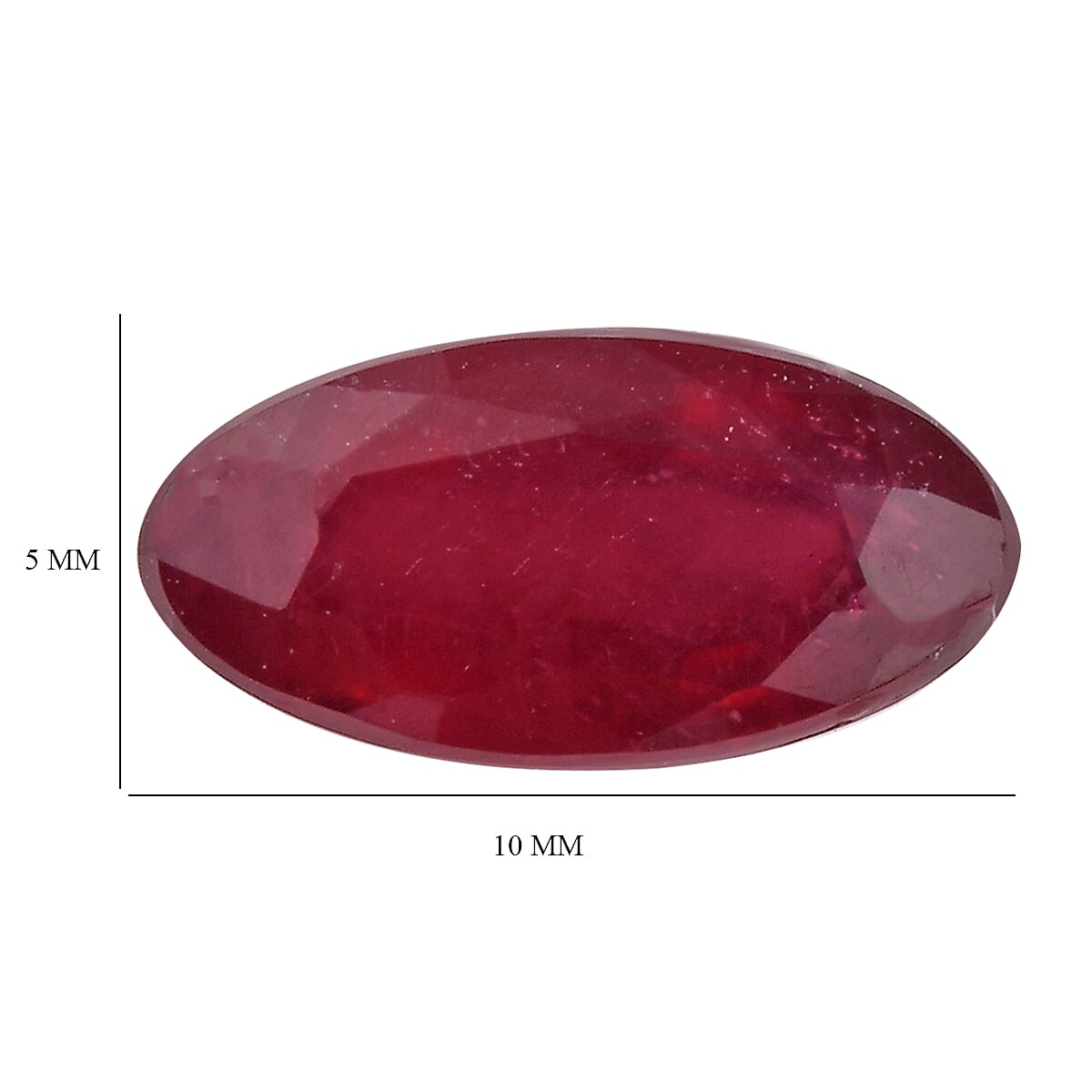 1.67 Ct. Fissure Filled Ruby Loose  in Loose Gemstone in Oval Shape 8062388 4