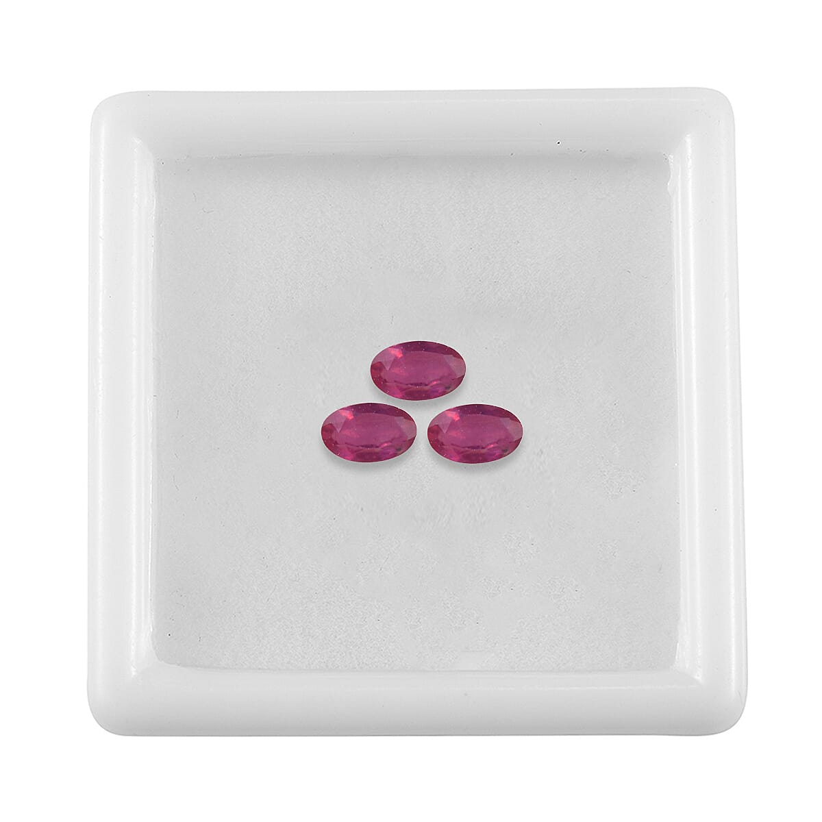 Set of 3 Fissure Filled Ruby Loose  in Loose Gemstones in Oval Shape 0.85 Ct. 8062389 3