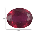 Fissure Filled Ruby Oval Gemstone 1.34 Ct.