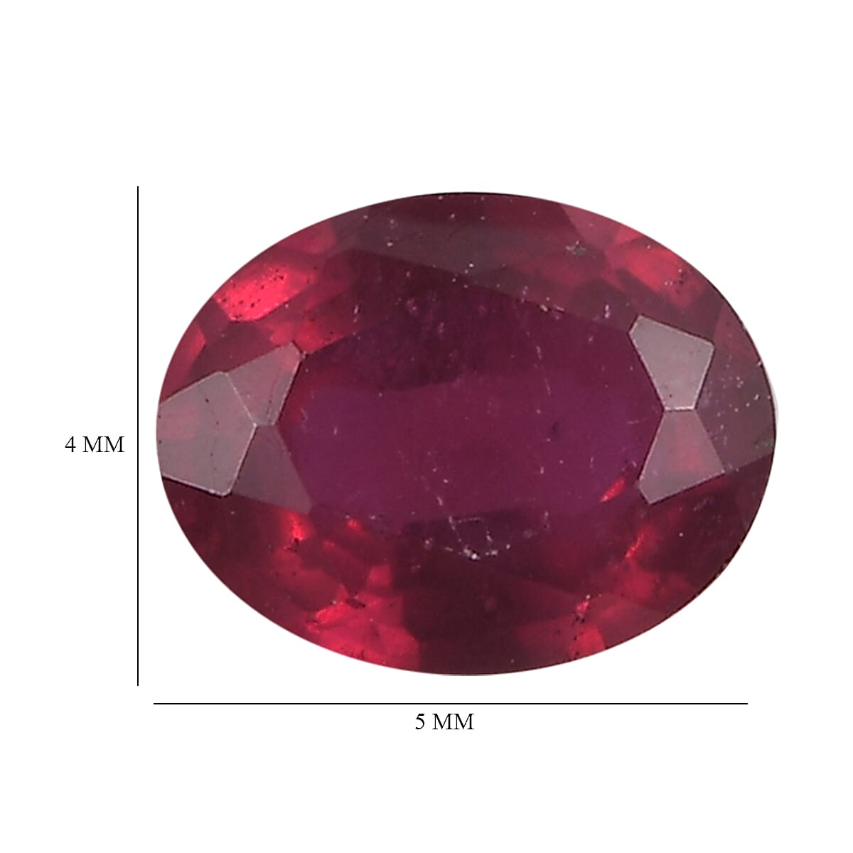 Set of 3 Fissure Filled Ruby Loose Gemstones in Oval Shape 1.34 Ct. 8062390 4