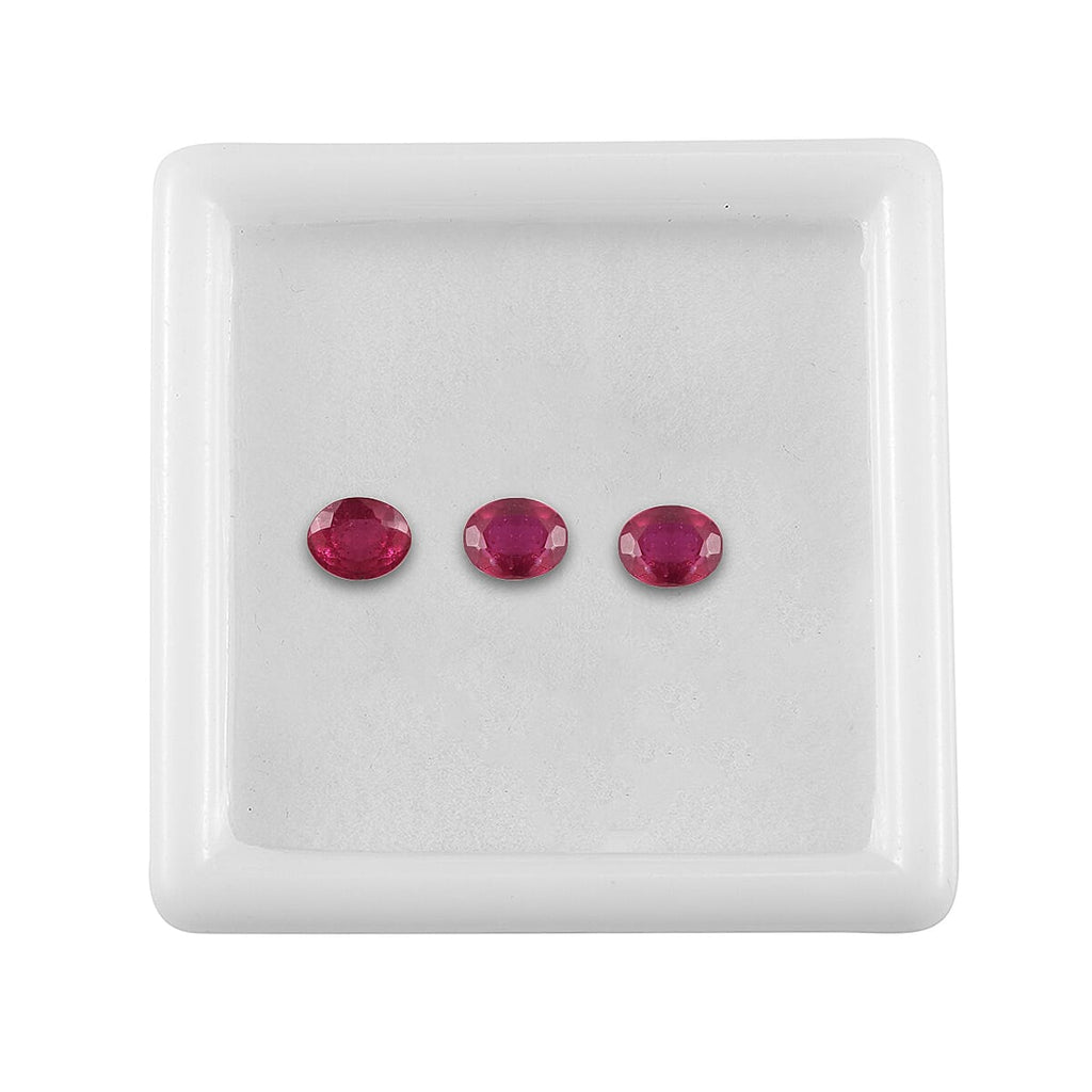 Fissure Filled Ruby Oval Shape Gemstone 1.34 Ct.