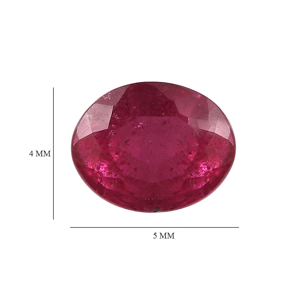 Fissure Filled Ruby Oval Shape Gemstone 1.34 Ct.