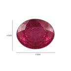 Fissure Filled Ruby Oval Shape Gemstone 1.34 Ct.