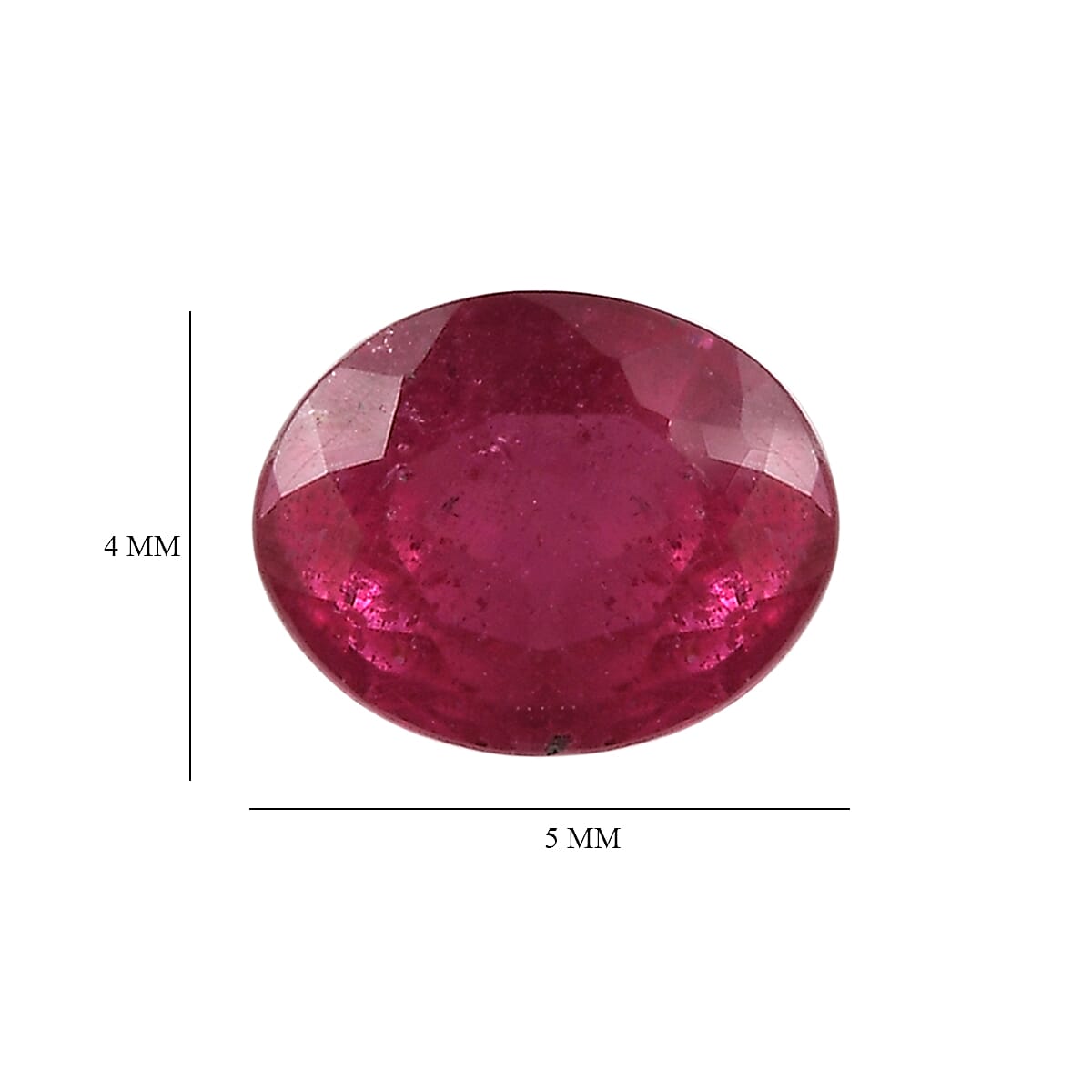 Set of 3 Fissure Filled Ruby Loose Gemstones in Oval Shape  1.34 Ct. 8068359 5