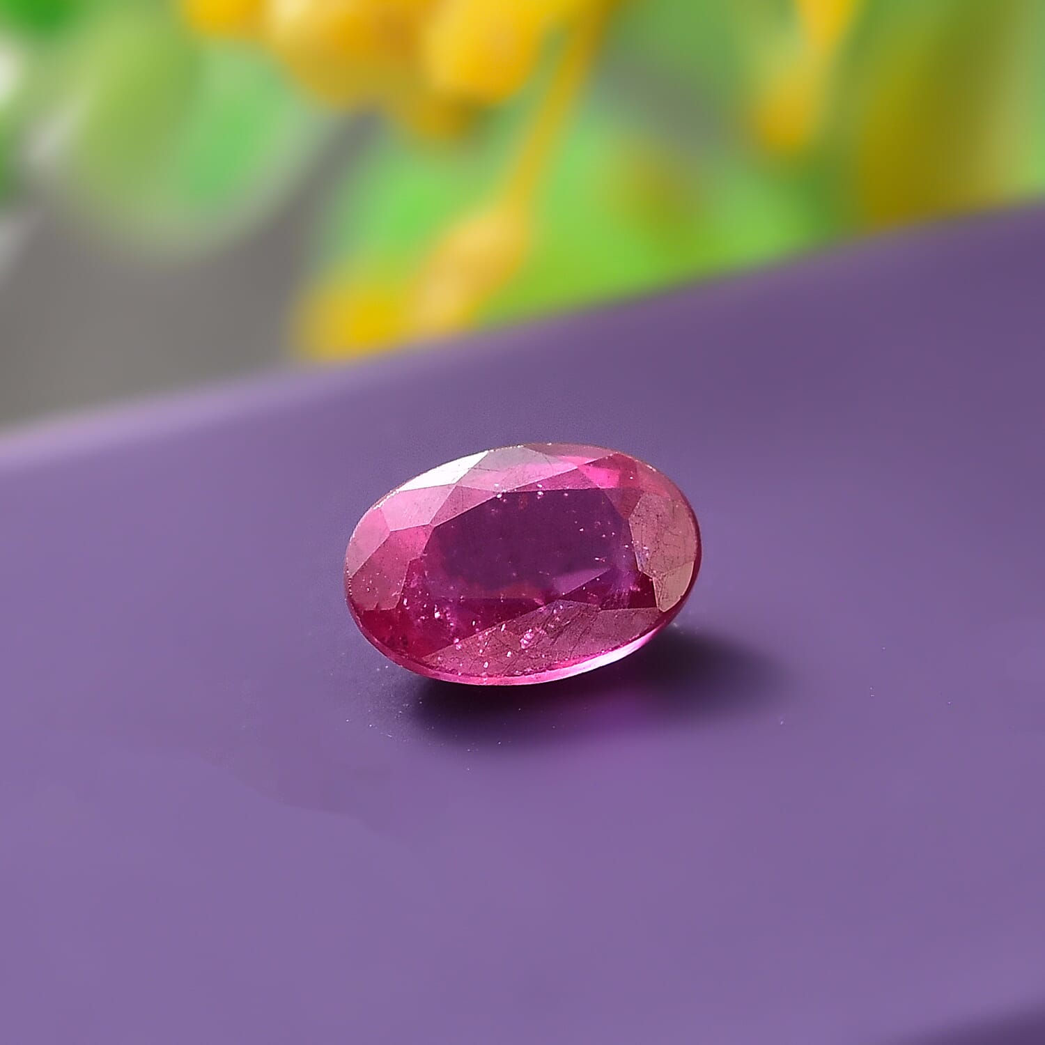 0.63 Ct. Fissure Filled Ruby Loose Gemstone in Oval Shape 8062391 1
