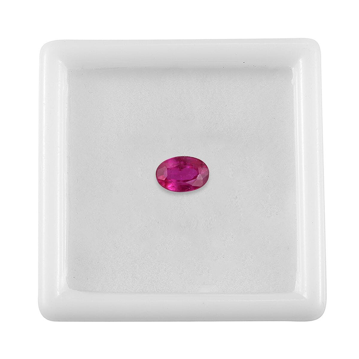 0.63 Ct. Fissure Filled Ruby Loose Gemstone in Oval Shape 8062391 3