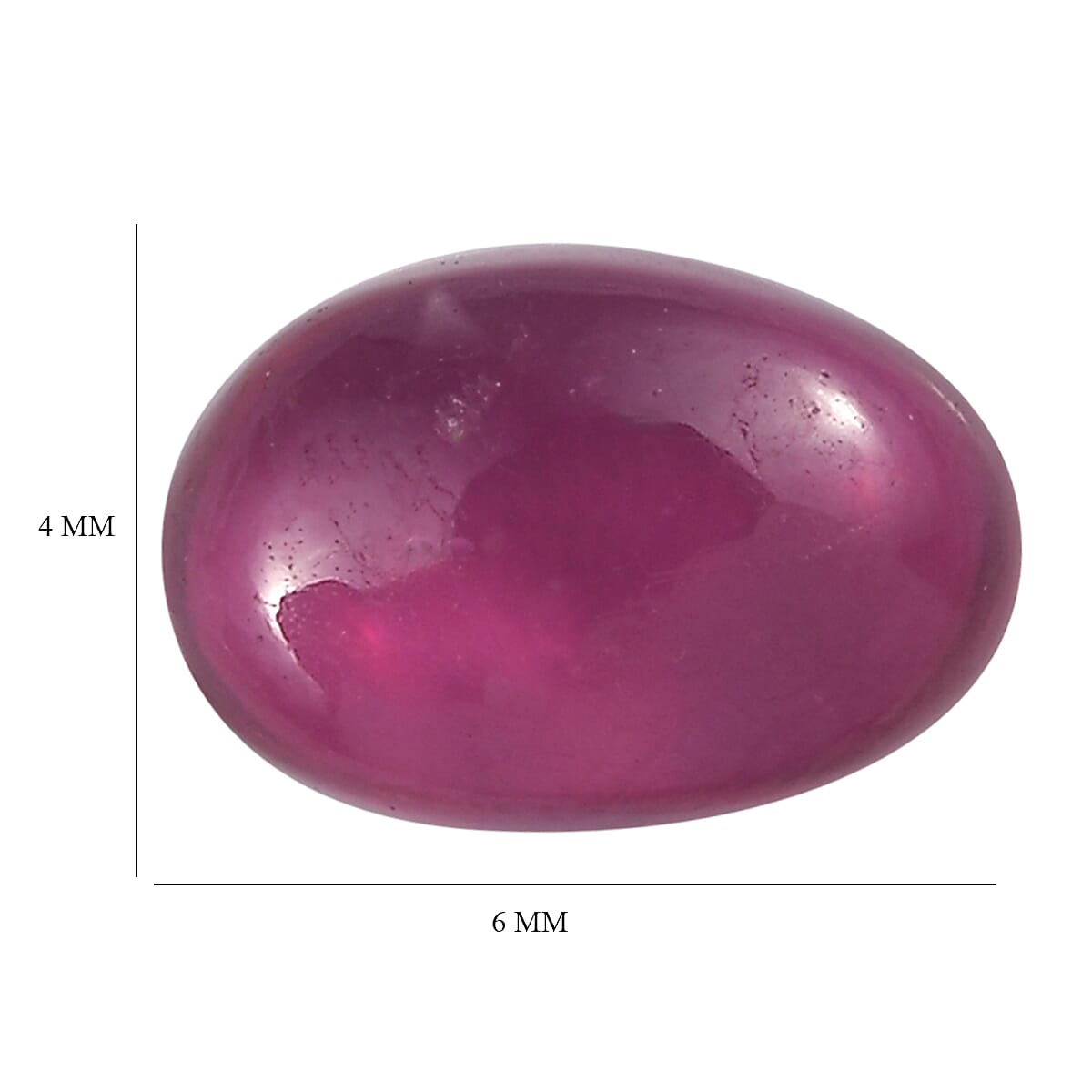 0.55 Ct. Fissure Filled Ruby Loose Gemstone in Oval Shape 8062392 4