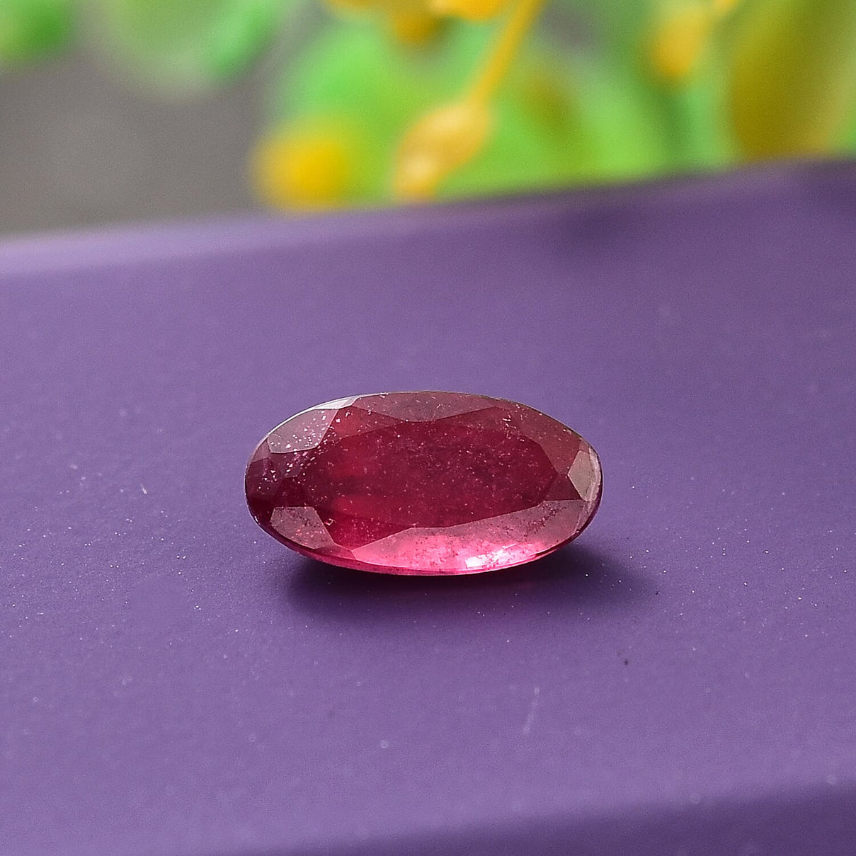 0.86 Ct. Fissure Filled Ruby Loose Gemstone in Oval Shape 8062393 1