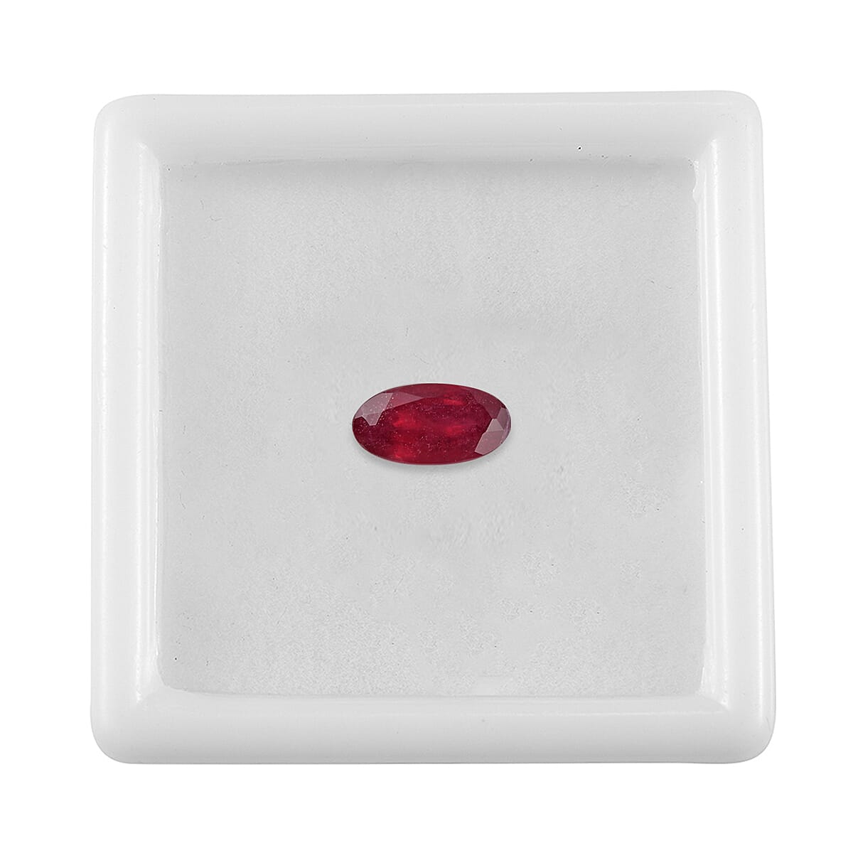 0.86 Ct. Fissure Filled Ruby Loose Gemstone in Oval Shape 8062393 3