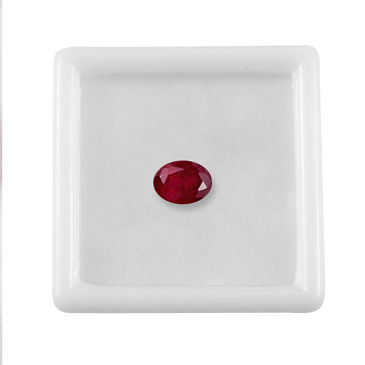 1.50 Ct. Fissure Filled Ruby Loose Gemstone in Oval Shape 8062394 3
