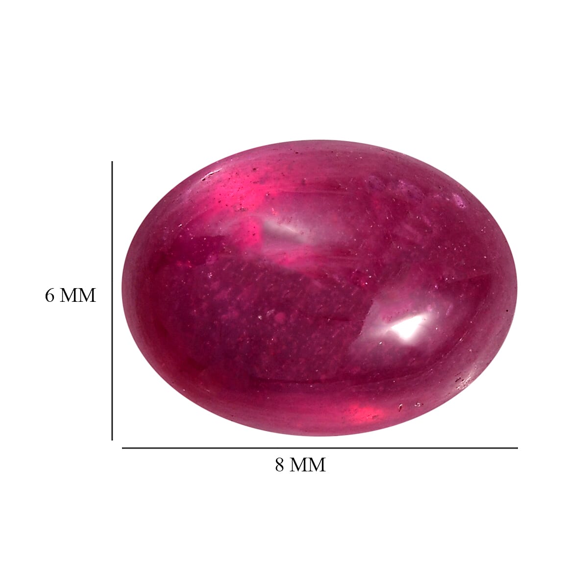 1.65 Ct. Fissure Filled Ruby Loose Gemstone in Oval Shape 8062395 4