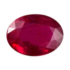 Fissure Filled Ruby Oval Gemstone 1.48 Ct.