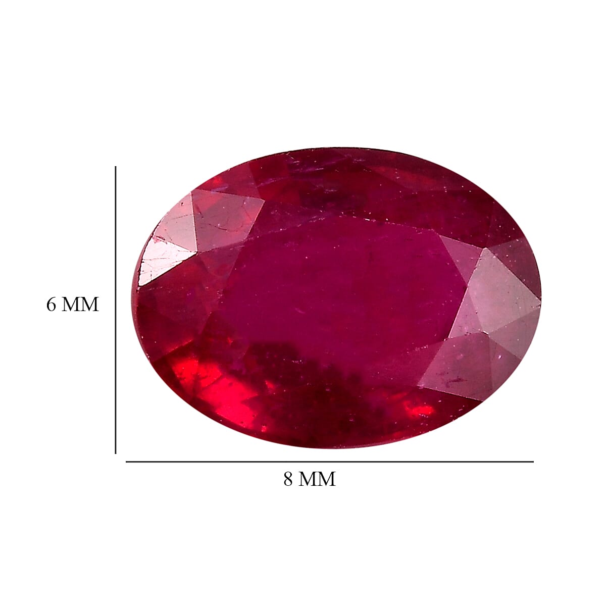 1.48 Ct. Fissure Filled Ruby Loose Gemstone in Oval Shape 8062396 4