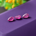 Fissure Filled Ruby Pear Gemstone 0.75 Ct.