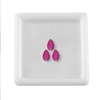 Fissure Filled Ruby Pear Gemstone 0.75 Ct.