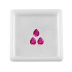 Fissure Filled Ruby Pear Gemstone 1.22 Ct.