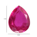 Fissure Filled Ruby Pear Gemstone 1.22 Ct.