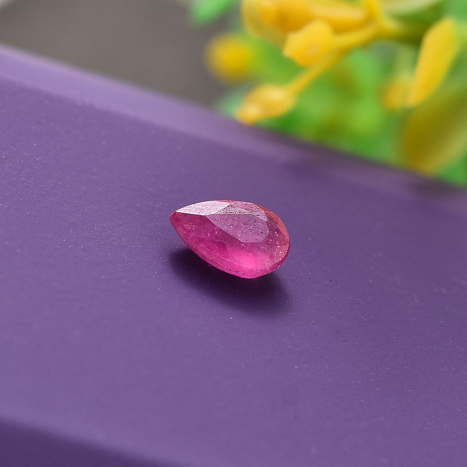 0.46 Ct. Fissure Filled Ruby Loose Gemstone in Pear Shape 8062398 2
