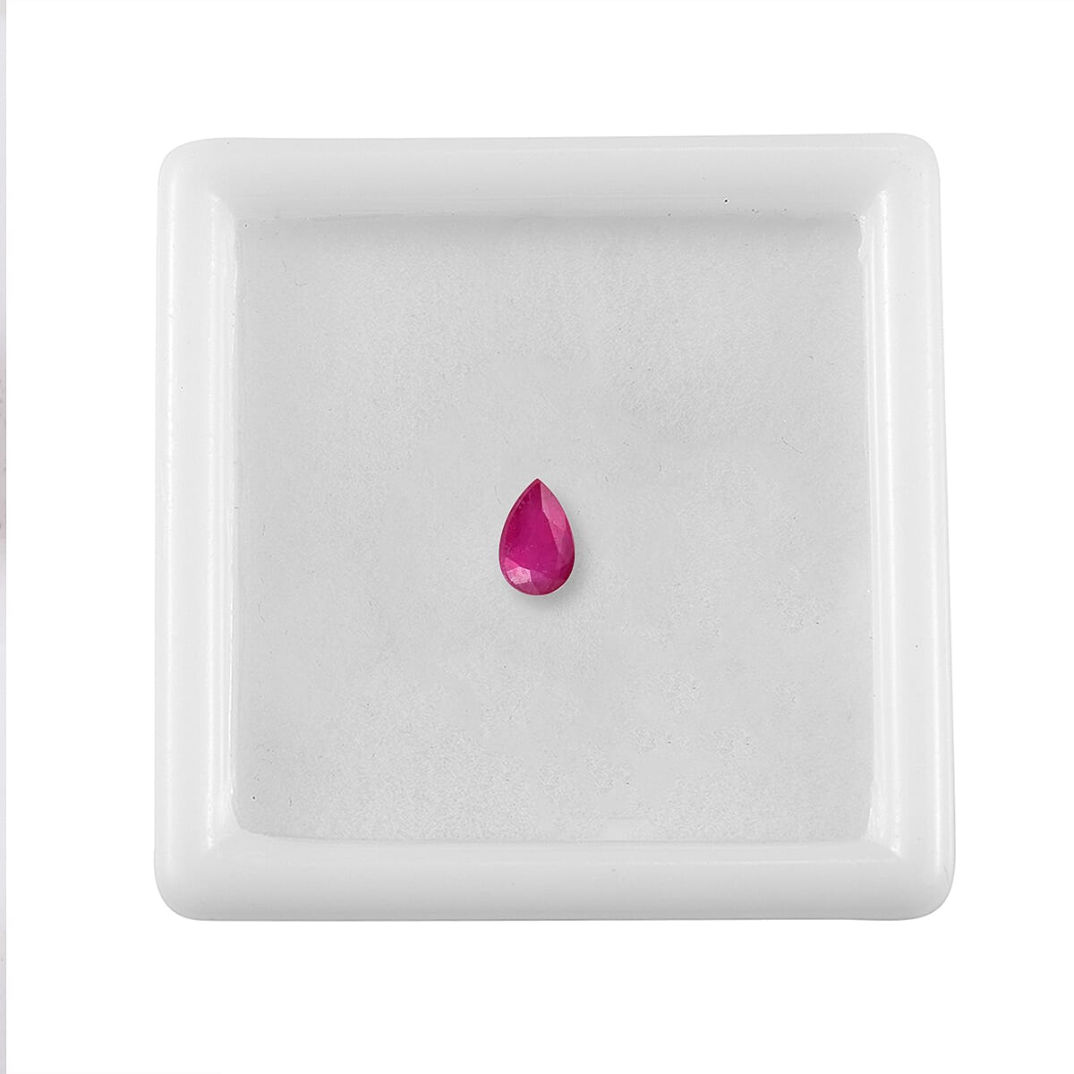 0.46 Ct. Fissure Filled Ruby Loose Gemstone in Pear Shape 8062398 4