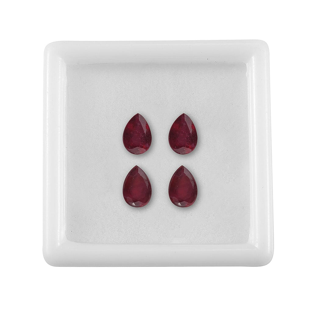 Fissure Filled Ruby Pear 7x5 mm