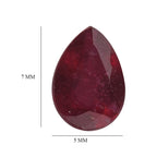 Fissure Filled Ruby Pear 7x5 mm