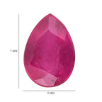 Fissure Filled Ruby Pear Shape Gemstone 0.9 Ct.