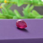Fissure Filled Ruby Pear Gemstone 1.50 Ct.