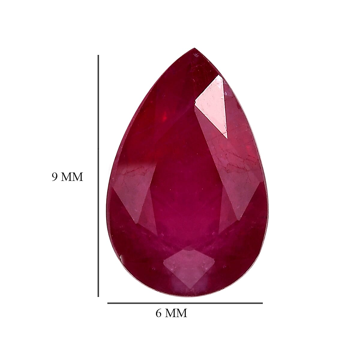 1.45 Ct. Fissure Filled Ruby Loose Gemstone in Pear Shape 8062400 4