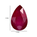 Fissure Filled Ruby Pear Gemstone 1.45 Ct.