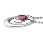 Ruby Pendant with Chain (Size 20) in Rhodium Overlay Sterling Silver 1.00 Ct.