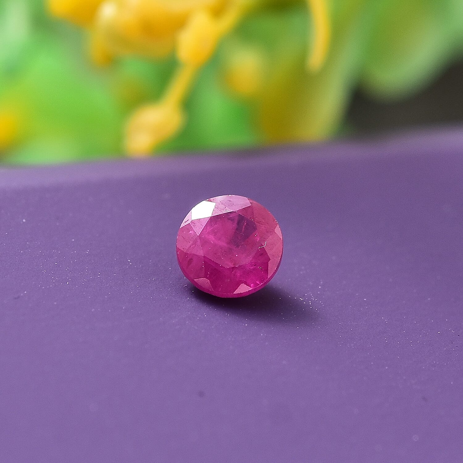Fissure Filled Ruby Loose Gemstone in Round Shape 0.43 Ct. 8062401 1