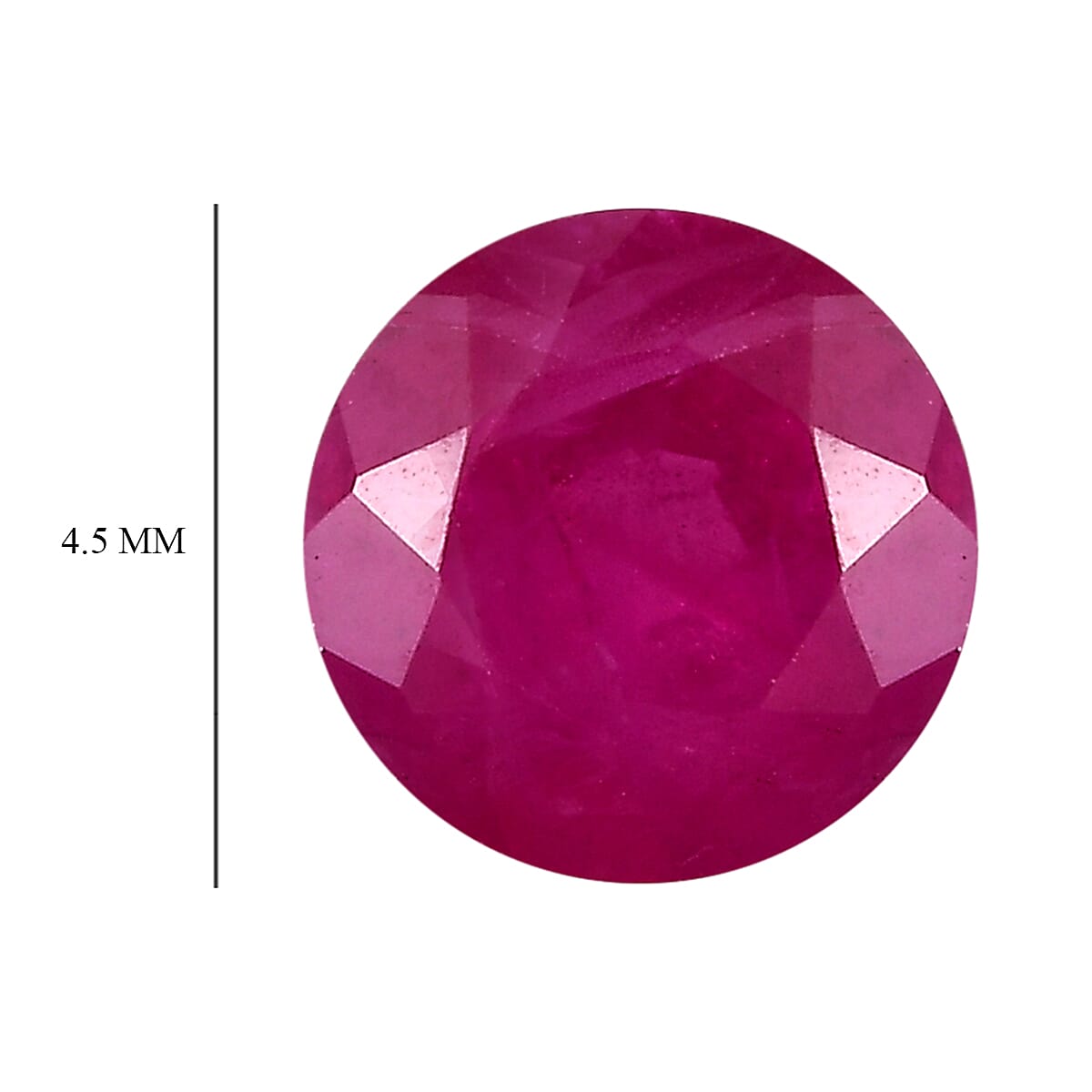 Fissure Filled Ruby Loose Gemstone in Round Shape 0.43 Ct. 8062401 4