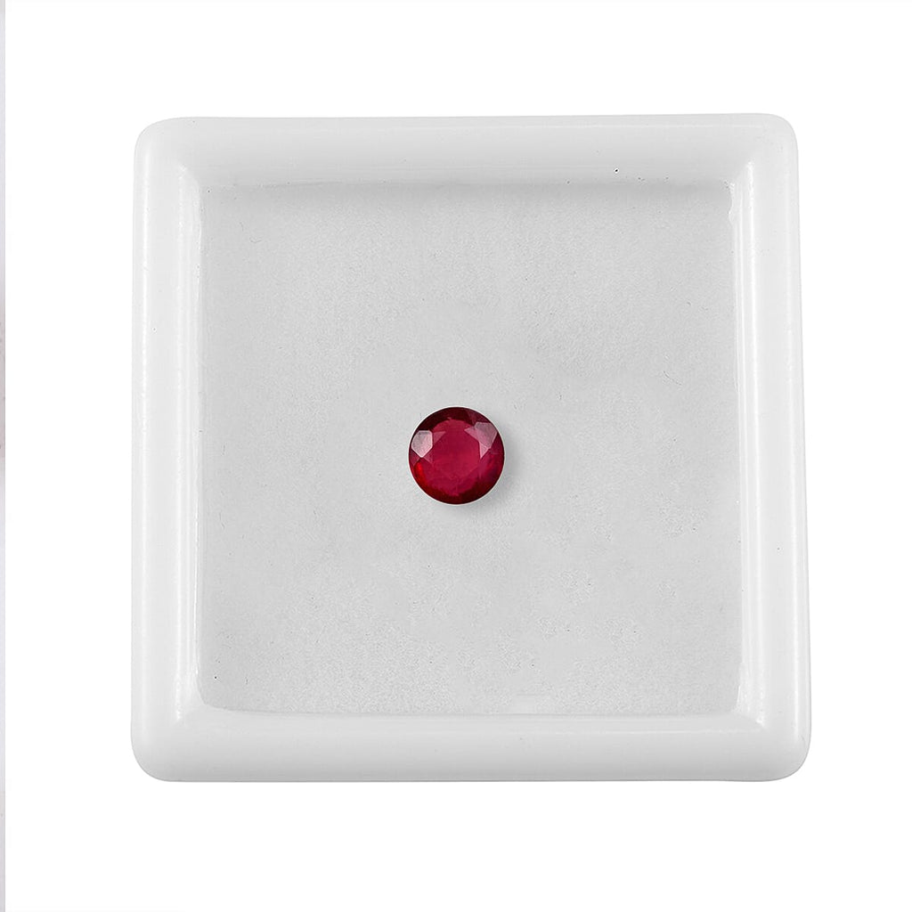 Fissure Filled Ruby Round Gemstone 0.99 Ct.
