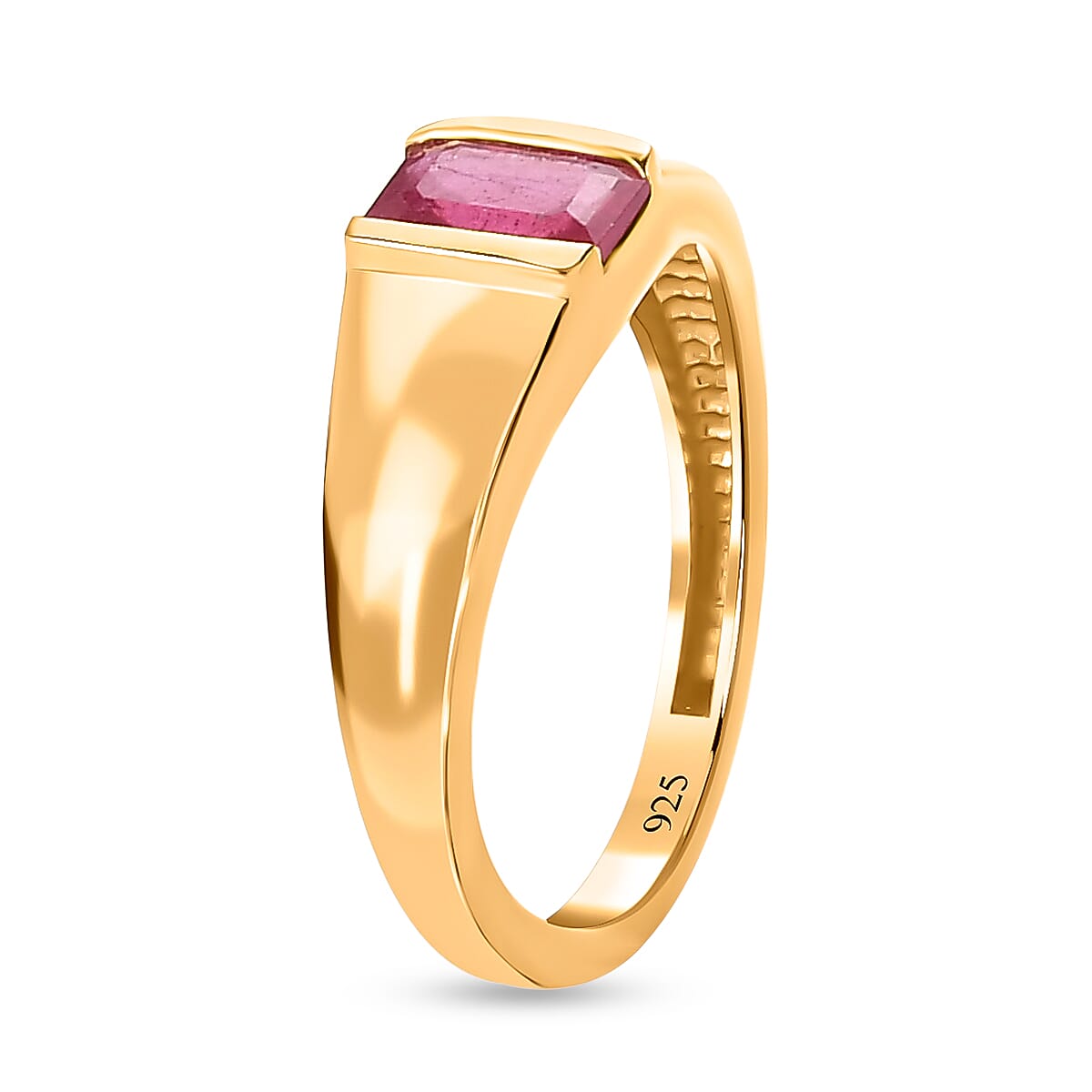 Ruby (FF) Solitaire Ring in 14K Gold Overlay Sterling Silver 1.04 Ct  1.040  Ct. 7519838 3