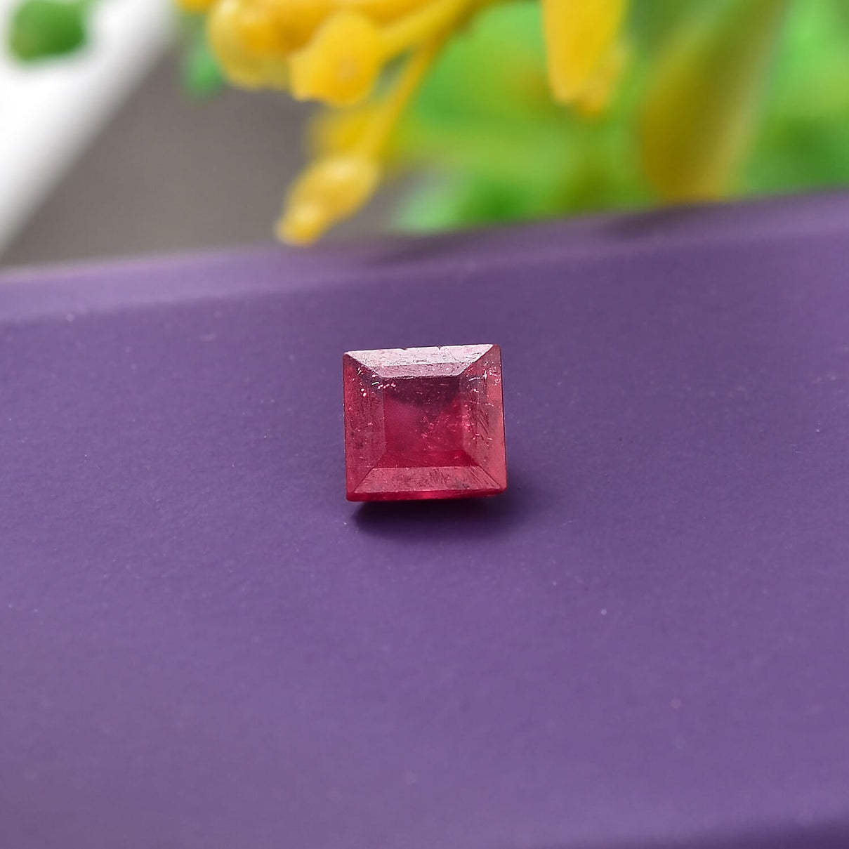 0.37 Ct. Fissure Filled Ruby Loose Gemstone in Square Shape 8062403 1