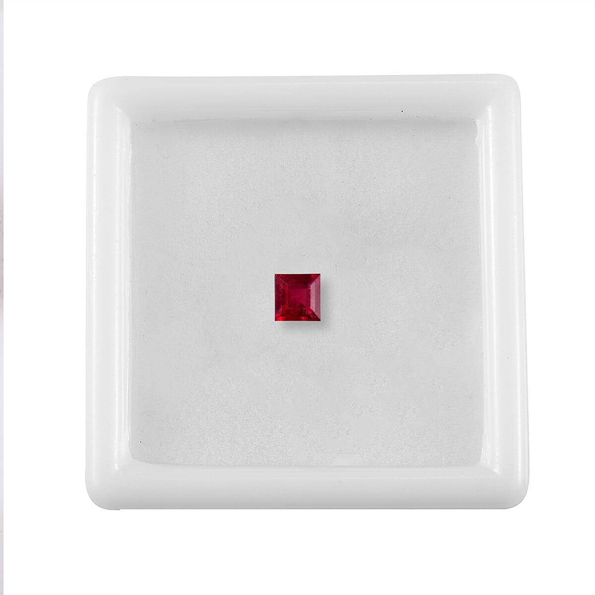 0.37 Ct. Fissure Filled Ruby Loose Gemstone in Square Shape 8062403 3