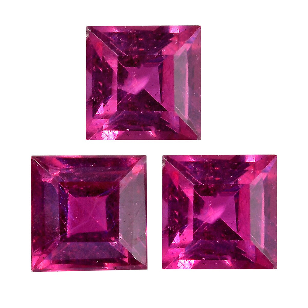 Fissure Filled Ruby Square Gemstone 1.09 Ct.
