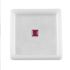 Fissure Filled Ruby Square 5 mm Gemstone, 0.90 Ct
