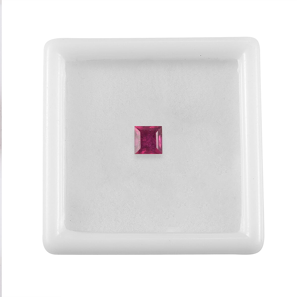Fissure Filled Ruby Square 5 mm Gemstone, 0.90 Ct 8499662 2