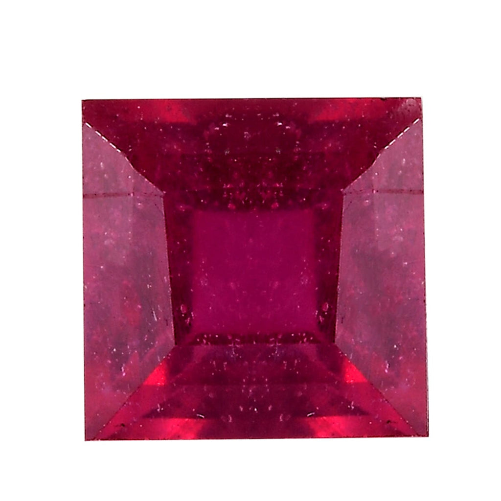 Fissure Filled Ruby Square Gemstone 0.90 Ct.
