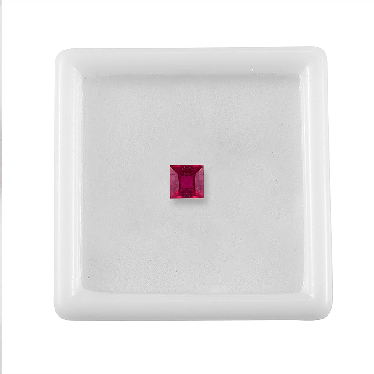 0.90 Ct. Fissure Filled Ruby Loose Gemstone in Square Shape 8062406 3