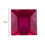 Fissure Filled Ruby Square Gemstone 0.90 Ct.